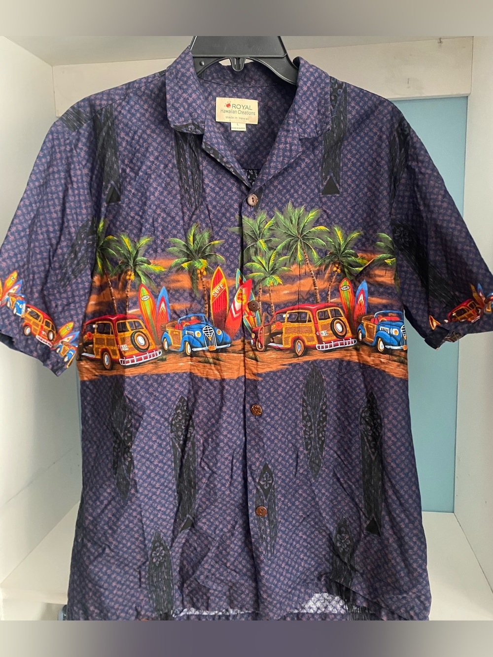 Vintage Y2K Royal Hawaiian Creations Men's L Aloha Shirt Made In Hawaii